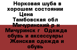 Норковая шуба в хорошем состоянии › Цена ­ 18 000 - Тамбовская обл., Мичуринский р-н, Мичуринск г. Одежда, обувь и аксессуары » Женская одежда и обувь   